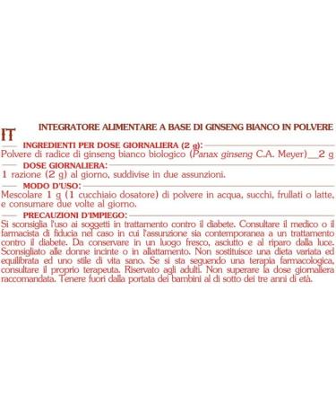 Organic White Ginseng Powder 25 servings 50 g White Ginseng Powder Adaptogen Energy Vitality Anti-Fatigue Nervous Balance Libido - Buy Online on GoSupps.com