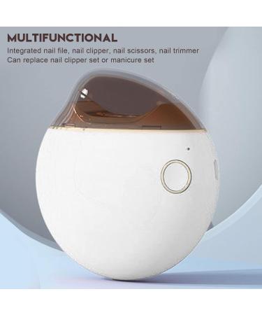 Electric Nail Clipper Integrated Nail File Nail Scissors and Nail Cutters Small Automatic Nail Cutter for Adults Seniors Infants Babies Men Women(White) - Buy Online on GoSupps.com