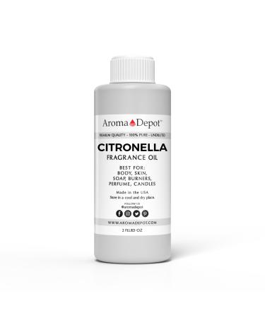 Citronella 2oz. Fragrance Oil I Perfume I Skin Oil I Scented Oil. DIY Projects Such as Candles Bath Bombs Body Butters Creams & Lotions. Few Drops in The Diffuser Burners or Warmers.