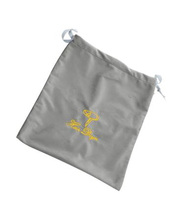 HAPINARY Travel Drawstring Bag Hair Tool Travel Bag Grey Fabric Bag for Hair Dryer