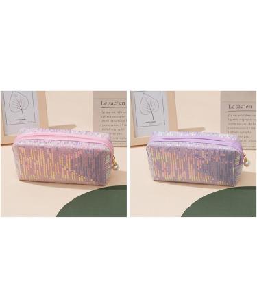 New Embroidered Sequin Makeup Bag with Large Capacity High Appearance Cute Portable Storage Bag Washing Bag (Pink) - Buy Online on GoSupps.com