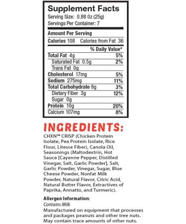 Barn Dad Nutrition CHXNSNX Crispy Protein Bites - Buffalo Wing Blue Cheese | 70g Protein | 6.16oz Bag - Buy Online on GoSupps.com