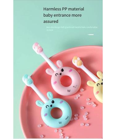1-2-3 Years Children Toothbrush | Kids Toothbrush | Soft Bristles Round Handle BPA Free | 1-3 Years Old Toodler Toothbrush Cute Baby Toothbrush Teethers Brush Silicone Infant Toothbrush (Yellow) - Buy Online on GoSupps.com