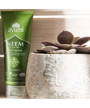 Ayumi Neem & Tea Tree Face Mask - Vegan Cruelty-Free Dermatologically Tested | 2 x 100ml for Healthy Skin - Buy Online on GoSupps.com