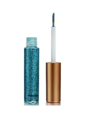 Coloured Glitter Eyeliner Liquid Blue Glitter Liquid Eye Liner Waterproof Eyeliner Long-Lasting Glitter Liners Silver Gold Pink Green Colourful Eyeliner for Eye Makeup Blue Blue-08