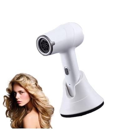 Cordless Hair Dryers Rechargeable Wireless Hair Dryer Hot & Cold Air Hairdryer with Nozzle & Charging Base for Travel School Outdoor Indoor