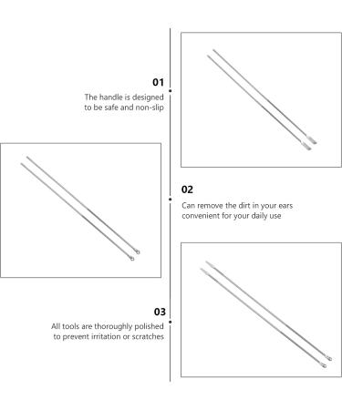 Healifty 6-Piece Ear Cleaning Tool Set | Spoon Cleansing Kit for Earwax Removal | Silver Earpick Curette and Cleaner | Home Ear Care Tools - Buy Online on GoSupps.com