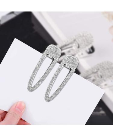 2PCS Big Silver Glitter Rhinestone Hair Clips - Stylish Hair Accessories for Women - Buy Online on GoSupps.com