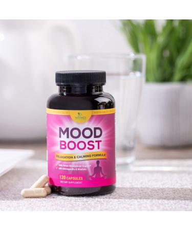 Calm Support Supplement - 1000mg Herbal Formula with Ashwagandha, L-Theanine & GABA for Natural Stress Relief & Relaxation - 120 Capsules - Buy Online on GoSupps.com
