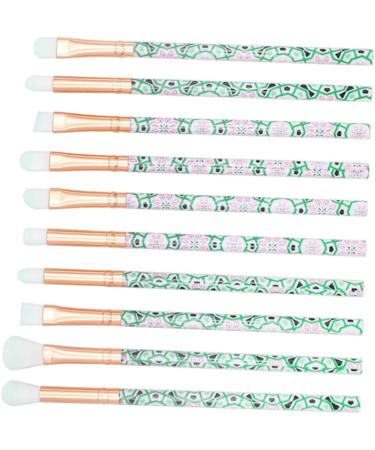 Ipetboom 10pcs Makeup Green Plastic Supplies Eyeshadow Care Eye Beauty Handle Hair Cosmetic - Buy Online on GoSupps.com