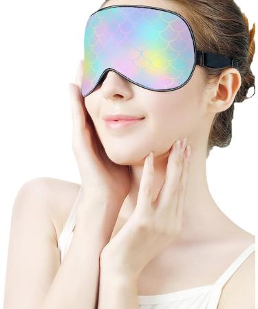 Buy Fish Scale Skin Print Sleep Mask for Women | Adjustable Eye Shades with Elastic Strap | International Shipping - Buy Online on GoSupps.com