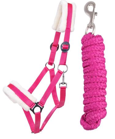 ARBO-INOX halter set starter with faux fur halter and lead rope (Mini Shetty Fuchsia) Mini Shetty Fuchsia