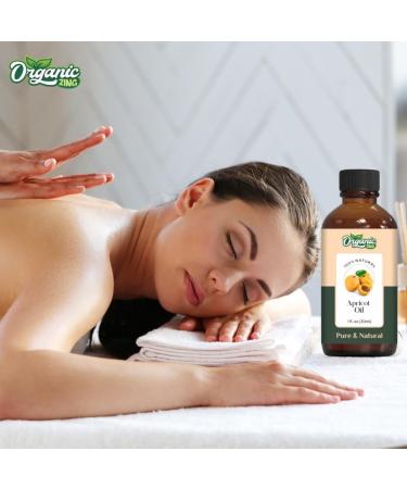 Organic Zing Apricot Oil Pure & Natural for Skin Face Hair Care Aroma Therapy Diffuser Conditioner - 30ml - Buy Online on GoSupps.com