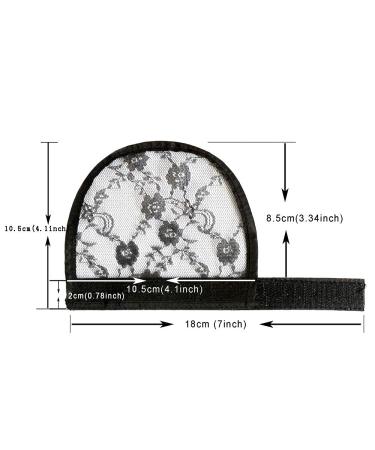 3pcs Black Ponytail Lace Hair Nets - Perfect for Making Ponytail Hair Extensions - Buy Online on GoSupps.com