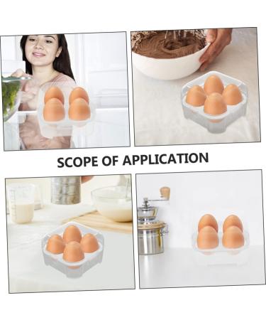 Fridge Egg Container 2pcs Box 4 Grid Egg Storage Box Plastic Pallet Empty Egg Carton re-usable - Buy Online on GoSupps.com