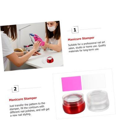 Housoutil 2 Sets Nail Art Silicone Stamp Nail Art Tools Nail Tools Nail Polish Transfer Stamper Nail Art Board Nail Beauty Supplies Silicone Stamping Tool Abs Manicure Beauty Products - Buy Online on GoSupps.com