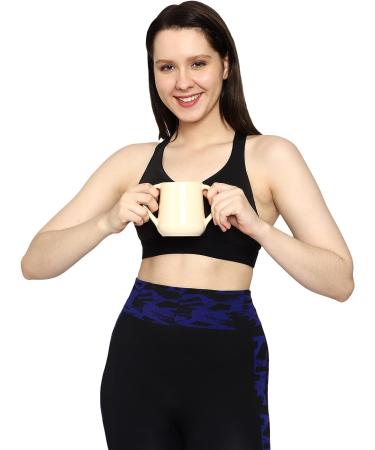 HealthGoodsIn BPA-Free Dual Handle Mug - Microwave Safe 11.83 US Fl. Oz. (350ml) - Dark Cream Color - Buy Online on GoSupps.com
