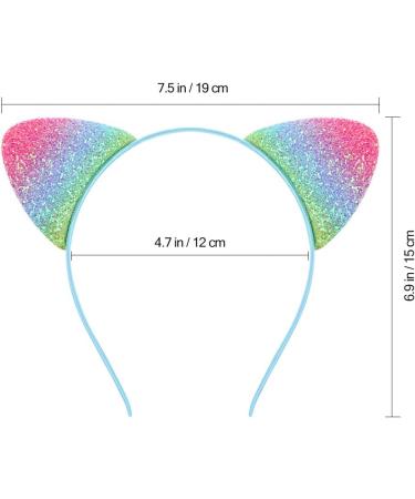 FRCOLOR Cat Ears Headband Halloween Make Up Party Favors for Adults Kids (Colored) One-sided Glitter - Buy Online on GoSupps.com