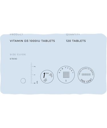 Fitness Health Vitamin D3 Tablets 1000IU - Strong Vitamin D Tablets High Strength - Bone Strength Supplement - Vitamin D3 Supplement - Vegan High Strength Vitamin D - Easy to Swallow (120 Tablets) 120 Count (Pack of 1) - Buy Online on GoSupps.com