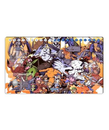 New Mlikemat DTCG Duel Playmat Anime Digimon Trading Card Game Mat Play Pad & Card Zones + Free Mat Bag
