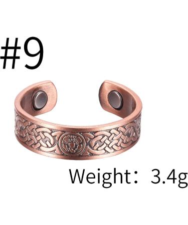 BioMag Magnetic Rings for Men - Set of 4 | Solid Pure Copper Jewelry Gift for Dad | Finger and Thumb Copper Rings - Buy Online on GoSupps.com