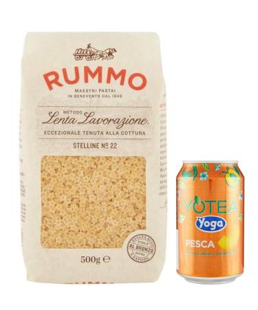 Rummo Rummo Pasta Stelline N 22 Pack of 8 Italian pasta made from durum wheat semolina 500g + 1 box of peach iced yoga tea 330ml
