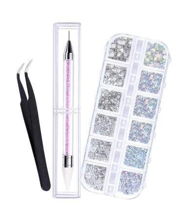 1500 pieces of rhinestones - 6 sizes glittering stones self -adhesive to stick on crystal - gemstones for nails/clothing/handicrafts with pick -up tweezette and rhinestone picker dotting pen - Buy Online on GoSupps.com