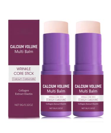 CLY AMS Calcium Multi Balm Stick Anti-aging Sagging Wrinkles Calcium Volume Multi Balm Collagen Face Eye Treatment Balm Firming and Lifting Cream Anti-Wrinkle Hydrating & Moisturizing 2PCS