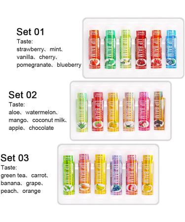 BYYLECL 6 Pack Lip Balm Fruit Flavor Moisturizing Nourishing Lips Balm for Girls Women - Buy Online on GoSupps.com