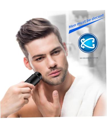 Mini Electric Shaver Men Portable Shaver USB Rechargeable Razor Wet & Dry Use Rotary Electric Shaver for Travel Black - Buy Online on GoSupps.com