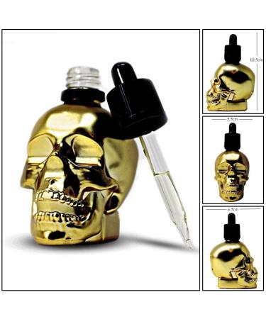 Beard Club Golden Skull Beard Oil 60ml - Frankincense & Myrrh Scented - Argan Oil Beard Softener for Men - Buy Online on GoSupps.com