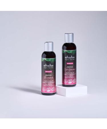 Ahuhu Rebuild Keratin Shampoo 200ml - Deeply Restructuring Vegan Hair Care with Herbal Phytokeratin & Pomegranate - Buy Online on GoSupps.com
