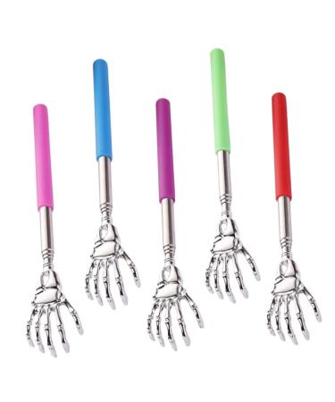 Garvalon 5 pieces of tickling scratch massage devices Portable scratching tool Back tools scratch -clay back scratch for stainless steel back scratch Useful scratching bodies
