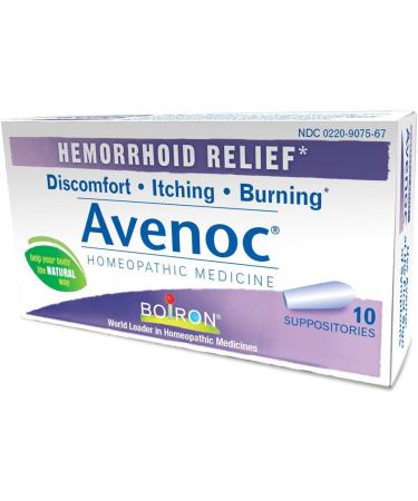 Boiron Avenoc Hemorrhoid Relief Suppositories - 10 Count | Fast, Soothing Relief - Buy Online on GoSupps.com