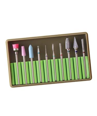 2 Sets Cuticle Drill Bits manicure drill bits tungsten carbide nail drill nail file nail grinding polisher Gel Nails Bit nail grinding head nails kits ceramic tools diamond Acrylic