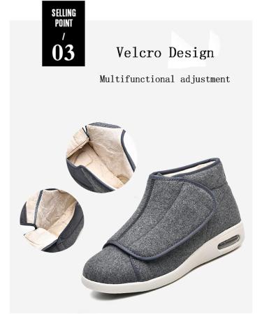 MisFun Diabetic Shoes for Men - Warm Wool Medical Shoes for Edema and Swollen Feet - Buy Online on GoSupps.com