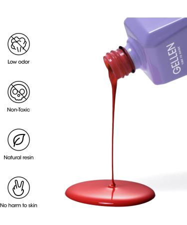 Gellen Gel Nail Polish 18ml - Red Gel Nail Polish(86) 0.61 fl oz 86 Red - Buy Online on GoSupps.com