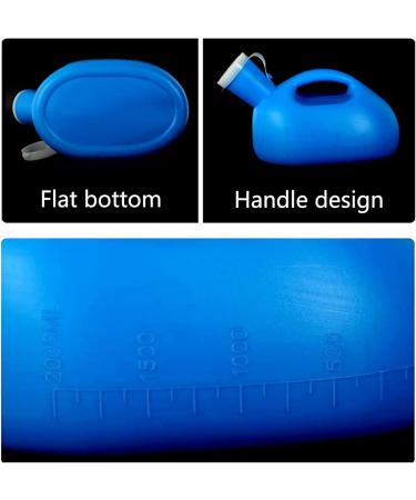 Urinals for Men- 2000 Ml Male Urinal with Lid Large Capacity Urine Cups for Incontinence Elderly Travel Driving Camping (Blue) Happy - Buy Online on GoSupps.com