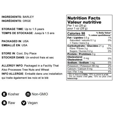 Barley Flour 2 Pounds Non-GMO Stone Ground from Whole Hulled Barley - Fine Powder, Kosher & Vegan - Rich in Fiber - Wheat Flour Alternative - Ideal for Baking - Product of USA (2 lb) - Buy Online on GoSupps.com