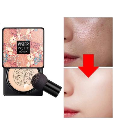 Iw hle Mushroom Head Air Cushion BB Cream | Moisturizing Concealer & Brightening CC Foundation | Even Skin Tone Makeup Base - Best for All Skin Types - Buy Online on GoSupps.com