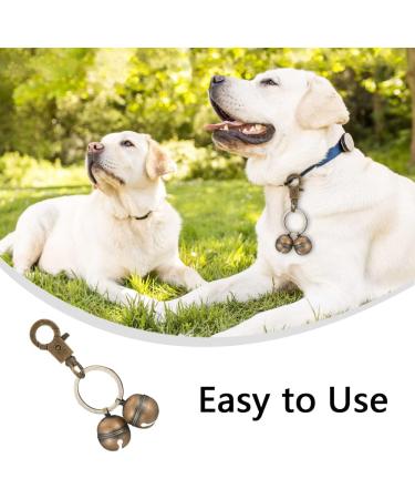 WUTUDMAI 2 Pairs Extra Loud Cat & Dog Bells Sturdy Brass Bells for Pets Collar Charm Pendant Bells with Clasp Swivel Pet Tracker - Buy Online on GoSupps.com