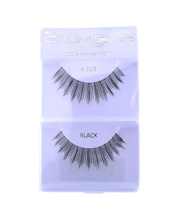 12 Pairs Cr me 100% Human Hair Natural False Eyelash Extensions #505