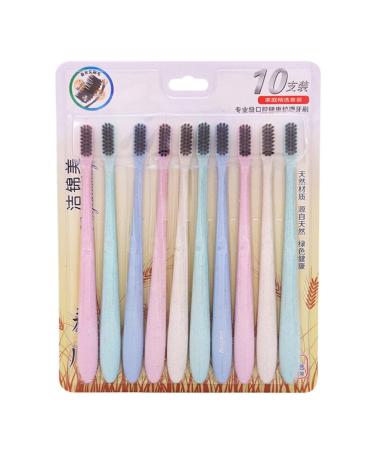 Healeved 10pcs Plastic Toothbrush Bristles Toothbrush Cleaning Toothbrush Toothbrush Combination