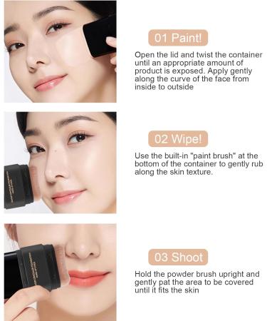 Full Coverage Foundation Stick Cream Makeup With Brush Long-lasting Face Foundation Concealer And Contour Stick Matte Finish To Cover Blemishes For Nose Forehead Cheek Waterproof 18g - Buy Online on GoSupps.com