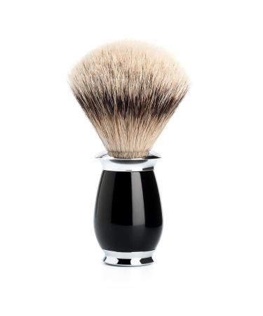 M HLE shaving brush - Purist series - silvertip badger - black precious resin - Buy Online on GoSupps.com