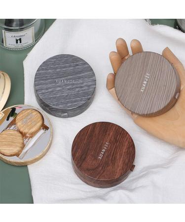 Exceart Portable Lens Container with Mirror - Stylish Coffee Round Contact Lens Case for Women - Buy Online on GoSupps.com