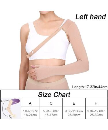 vepoty Postmastectomy sleeve antiswelling high elasticity arm support to prevent arm lymphedema left hand Left - Buy Online on GoSupps.com