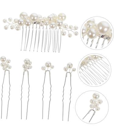 Mikinona 1 Set Bride Headpiece Wedding Hairpin Bride Hair Comb Wedding Hair Accessories for Brides Pearl Hair Pin Hair Comb for Girl Headpieces for Wedding Pearl Hair Combs - Buy Online on GoSupps.com