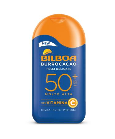 Bilboa Bilboa Burrocacao Sunscreen Lotion SPF 50+ Very High Sun Protection for Sensitive Skin Formula with Vitamin C Moisturizes