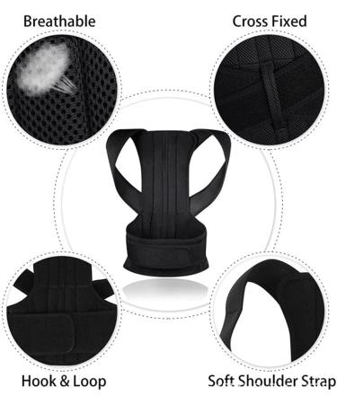 Posture Corrector for Men and Women Spine Back Support Back Brace Support Belt Pain Relief for Neck Back Shoulders Adjustable Breathable Waist Straps (Size : XXXXL) (X) - Buy Online on GoSupps.com